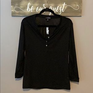 The Limited sheer black shirt